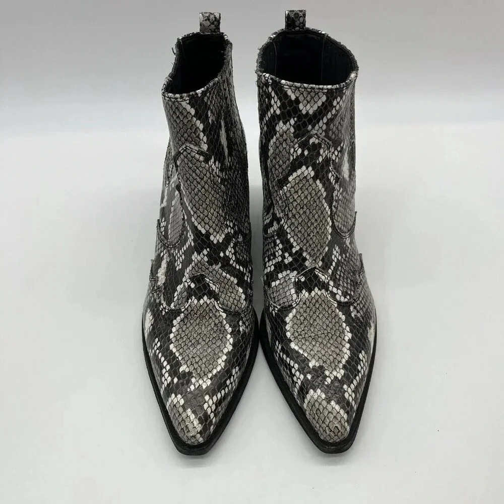 Sam Edelman Leather Snake Python Print Petty Ankl… - image 6